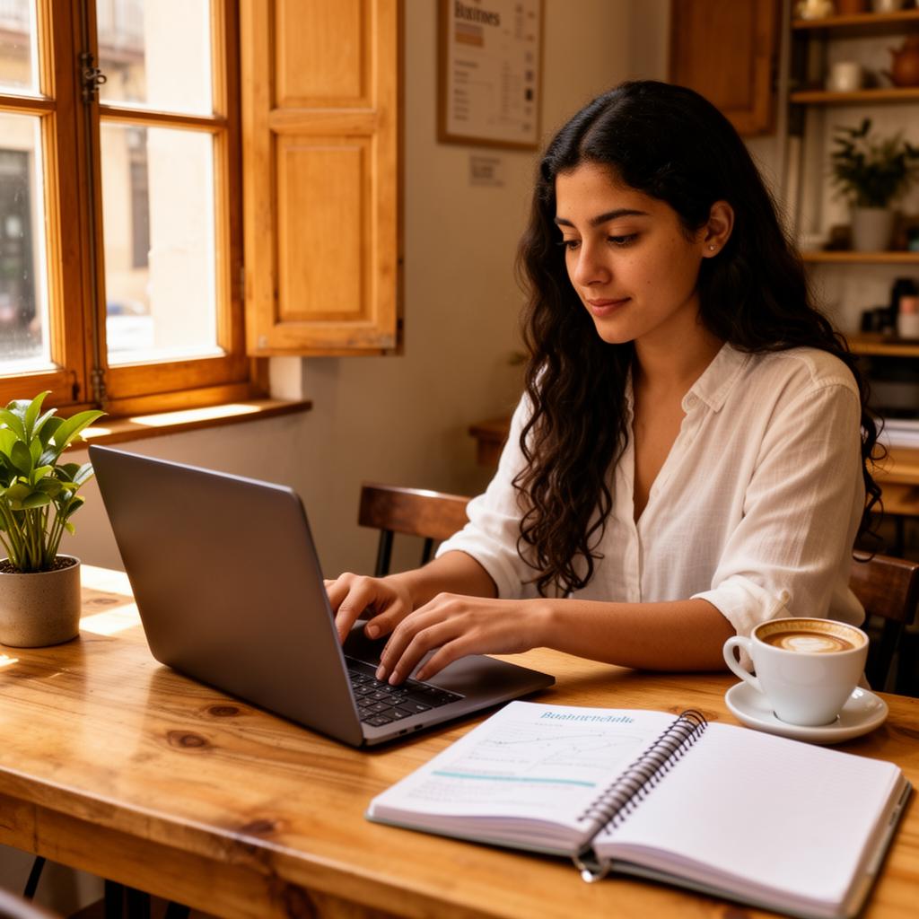 Dos personas planeando su camino para emprender en España